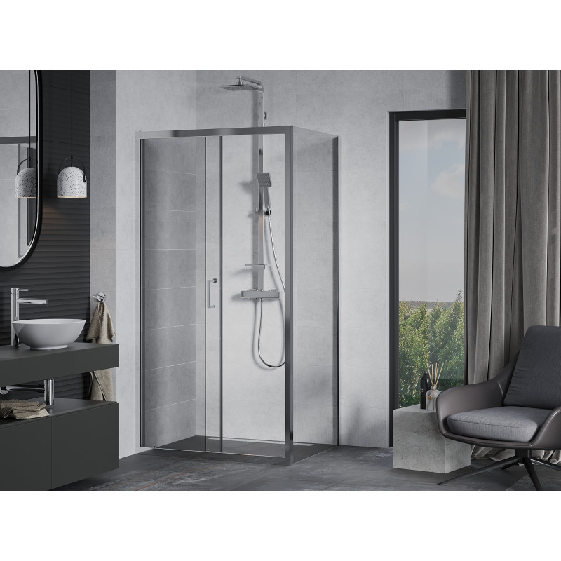 Mexen Apia разтегателна душ кабина 115 x 70 см, прозрачна, хром - 840-115-070-01-00
