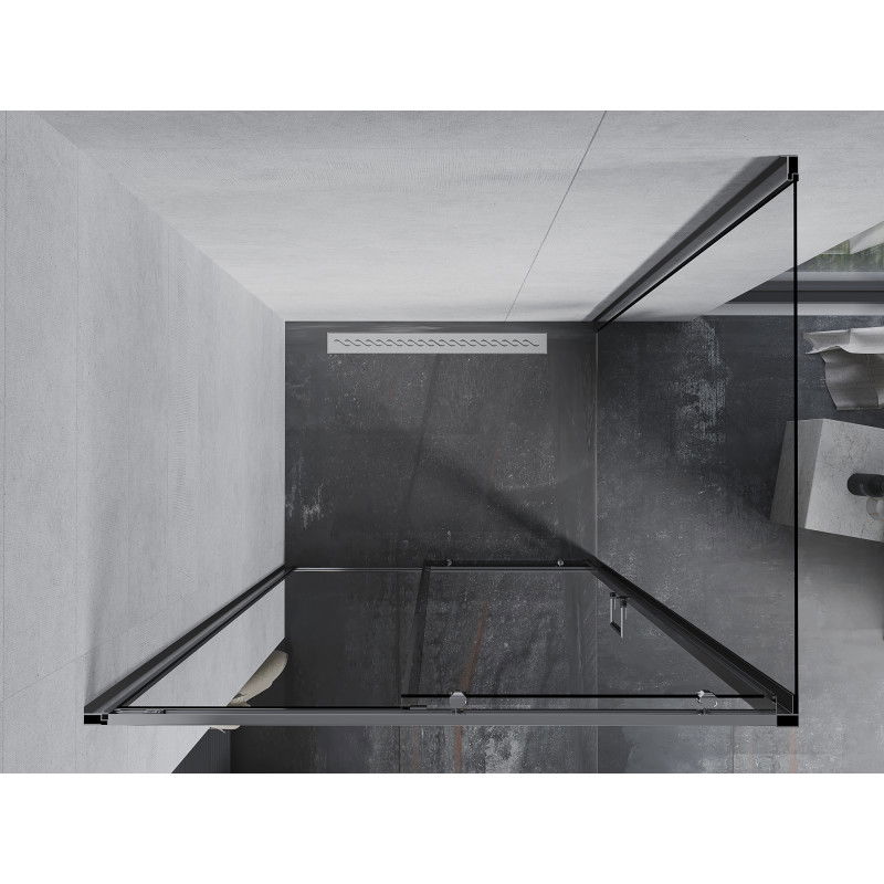 Mexen Apia плъзгаща се душ кабина 115 x 80 см, прозрачна, хром - 840-115-080-01-00