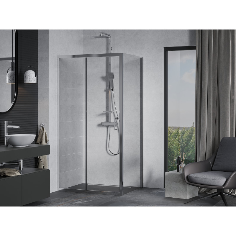 Mexen Apia плъзгаща се душ кабина 115 x 80 см, прозрачен, хром - 840-115-080-01-00