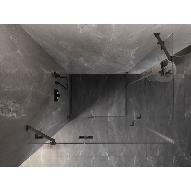 Mexen Lunar Duo душ кабина лява 115 x 105 см, прозрачна, gun metal - 834-115L-105P-95-00