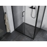 Mexen Apia Плъзгаща се душ кабина 90 x 80 см, прозрачна, черна - 840-090-080-70-00