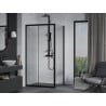 Mexen Apia душ кабина с плъзгащи се врати 95 x 90 см, прозрачна, черна - 840-095-090-70-00
