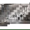Mexen Lunar Duo сгъваем душ кабина 85 x 80 см, прозрачен, матиран никел - 834-085L-080P-97-00