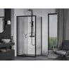 Mexen Apia разтегляща се душ кабина 100 x 90 см, прозрачна, черна - 840-100-090-70-00