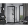 Mexen Apia плъзгаща се душ кабина 140 x 80 см, прозрачна, черна - 840-140-080-70-00