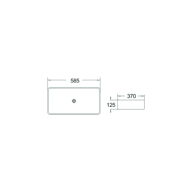 Mexen Catia умивалник за плот 58 x 37 см, бял - 21315800
