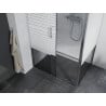 Mexen Apia плъзгаща се душ кабина 90 x 70 cm, бели ивици, хром - 840-090-070-01-20