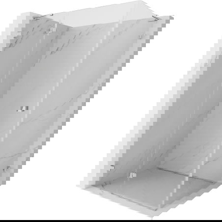 Mexen Lunar L лява сгъваема душ кабина 95 x 70 см, прозрачна, хром - 834L-095-070-01-00-L