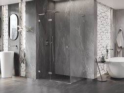 Mexen Lunar L лява душ кабина с врата 95 x 70 см, прозрачна, хром - 834L-095-070-01-00-L