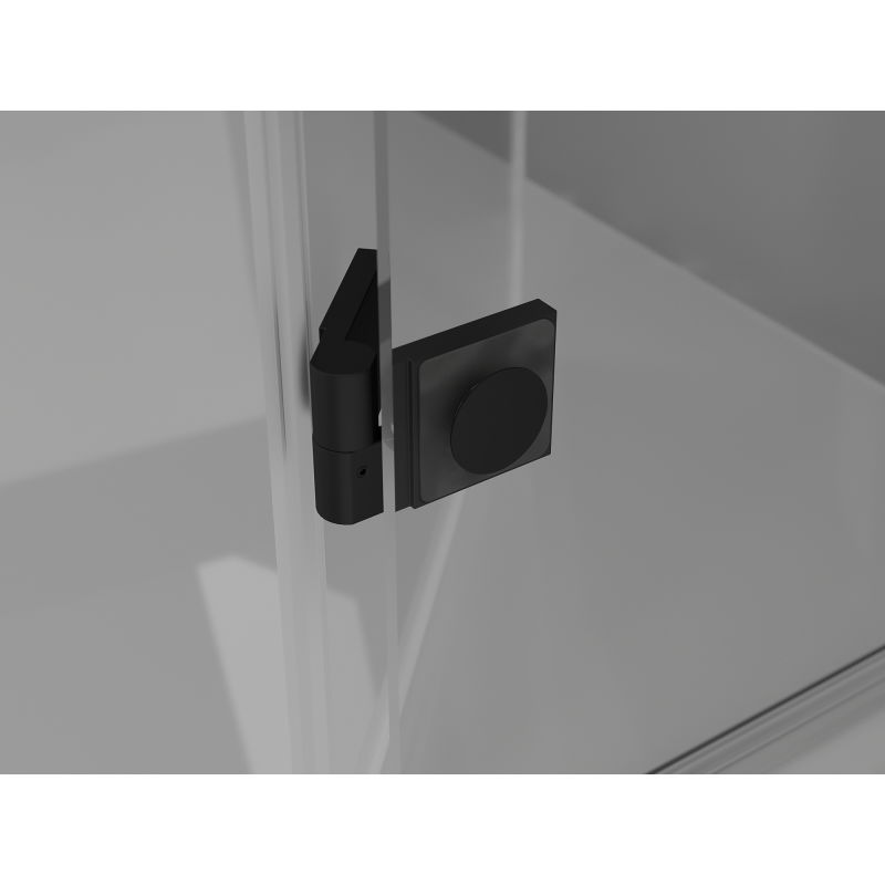 Mexen Lunar L Duo душ кабина отваряща се 70 x 70 см, прозрачна, черна - 834L-070L-070P-70-00