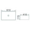 Mexen Catia мивка за вграждане 61 x 41 см, бяла - 21316100