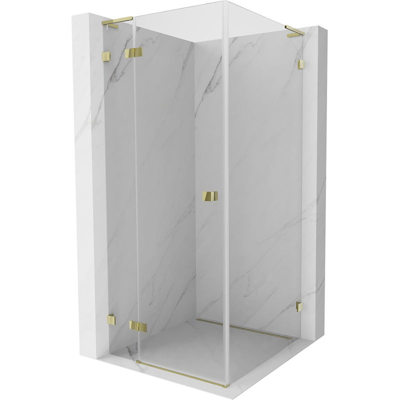 Mexen Lunar L лява душ кабина 70 x 70 см, прозрачна, златиста - 834L-070-070-50-00-L