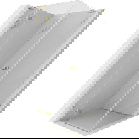 Mexen Lunar L лява душ кабина 90 x 90 см, прозрачна, златиста - 834L-090-090-50-00-L