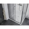 Mexen Apia душ кабина с плъзгащи се врати 90 x 70 см, прозрачна, хром + подложка Flat - 840-090-070-01-00-4010