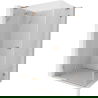 Mexen Lunar L лява душ кабина 85 x 80 см, прозрачна, четкан мед - 834L-085-080-65-00-L