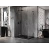 Mexen Lunar L лява лятална душ кабина 90 x 70 см, прозрачен, четкано gun gray - 834L-090-070-66-00-L