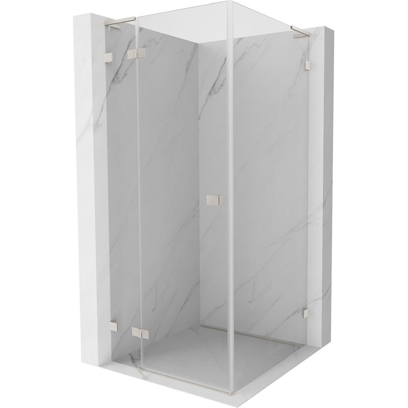Mexen Lunar L лява врата за душ кабина 100 x 100 см, прозрачна, матов никел - 834L-100-100-97-00-L