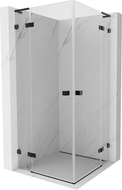 Mexen Lunar L Duo сгъваем душ кабина 115 x 115 см, прозрачна, черна - 834L-115L-115P-70-00