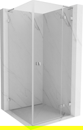 Mexen Lunar L кабина за душ десен отваряем 70 x 70 см, прозрачна, хром - 834L-070-070-01-00-P