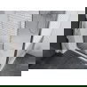 Разтегателна душ кабина Mexen Apia 130 x 80 см, бели ивици, хром + поддушова плоча Flat - 840-130-080-01-20-4010