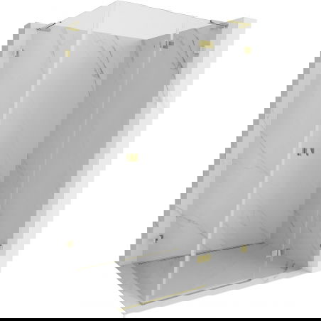 Mexen Lunar L дясна отваряема душ кабина 95 x 80 см, прозрачна, златна - 834L-095-080-50-00-P