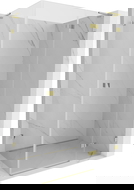 Mexen Lunar L душ кабина с врата, която се отваря надясно, 100 x 80 см, прозрачна, златна - 834L-100-080-50-00-P