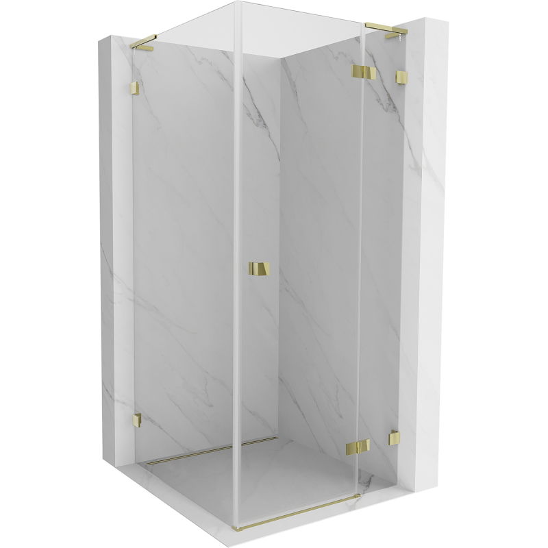 Mexen Lunar L душ кабина с врата дясна 90 x 90 см, прозрачна, златиста - 834L-090-090-50-00-P