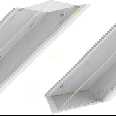 Mexen Lunar L кабина за душ, врата надясно 90 x 90 cm, прозрачна, златиста - 834L-090-090-50-00-P