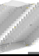 Mexen Lunar L душ кабина с отваряща се врата дясна 95 x 90 см, прозрачна, златна