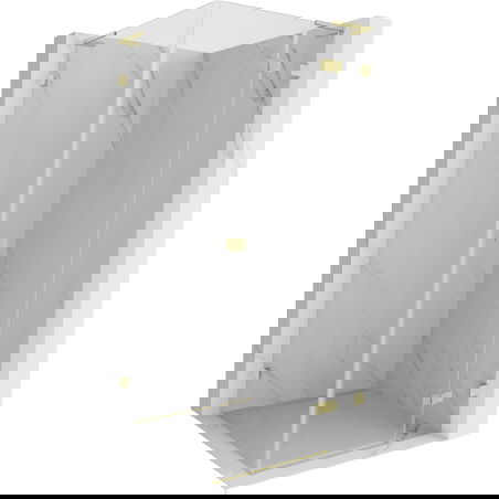 Mexen Lunar L душ кабина отваряща се надясно 70 x 70 см, прозрачна, златна четка - 834L-070-070-55-00-P