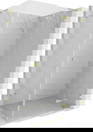 Mexen Lunar L кабина за душ с панти, дясна, 85 x 80 cm, прозрачна, златиста четкана - 834L-085-080-55-00-P