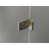 Mexen Lunar L душ кабина с въртяща се врата дясна 95 x 80 см, прозрачна, златиста четка - 834L-095-080-55-00-P