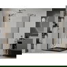 Mexen Roma душ кабина отваряема 120 x 80 см, прозрачен, черен + вана Flat, черна - 854-120-080-70-00-4070B