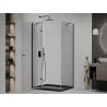 Mexen Roma отваряема душ кабина 80 x 120 см, прозрачна, черна + поддушово