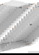 Mexen Lunar L душ кабина с панти, дясна 95 x 80 см, прозрачно стъкло, розово злато - 834L-095-080-60-00-P