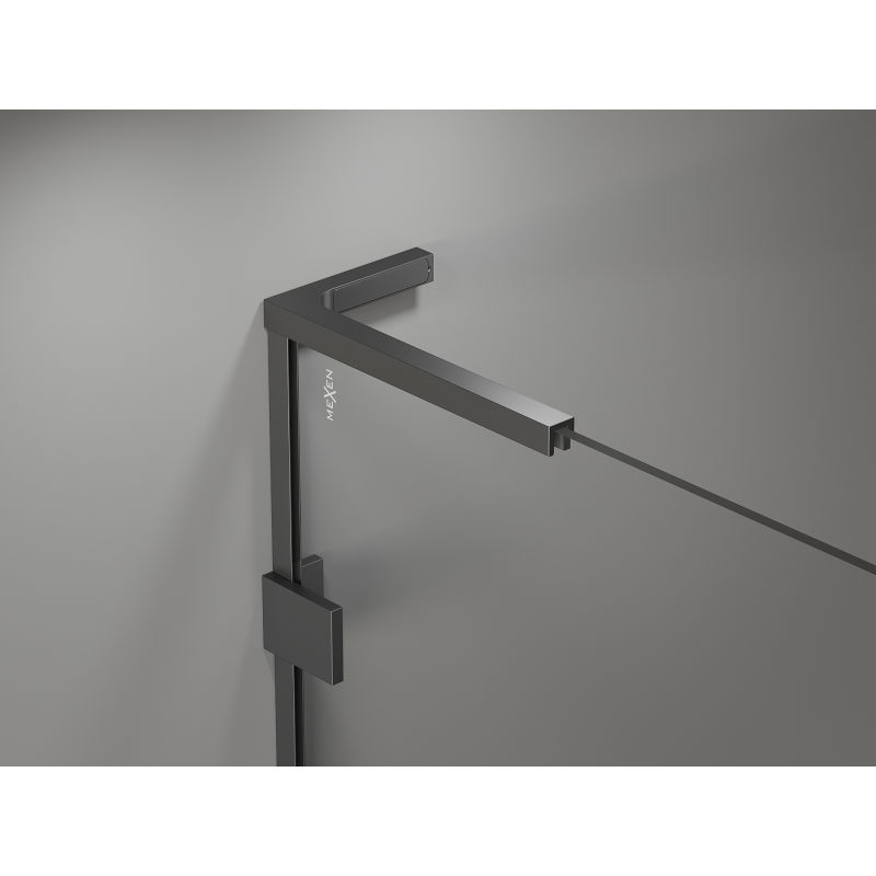 Mexen Lunar L Duo лява душ кабина с отваряща се врата 105 x 75 см, прозрачна, gun metal - 834L-105L-075P-95-00