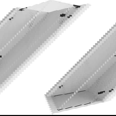 Mexen Lunar L душ кабина с врата на панти дясна 100 x 100 см, прозрачна, черна - 834L-100-100-70-00-P