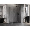 Mexen Lunar L права отваряема душ кабина 100 x 90 см, прозрачна, gun metal