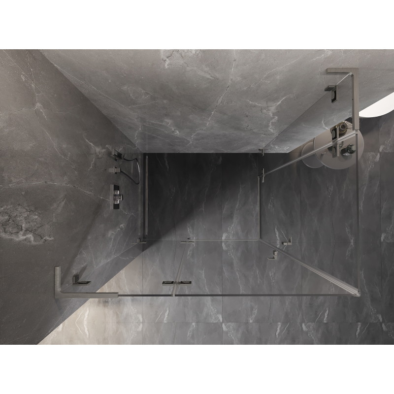 Mexen Lunar L Душ кабина Duo с отваряща се врата, лява 90 x 80 см, прозрачна,