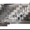 Mexen Lunar L Duo душ кабина отваряема 90 x 85 см, прозрачна, четкан никел - 834L-090L-085P-97-00