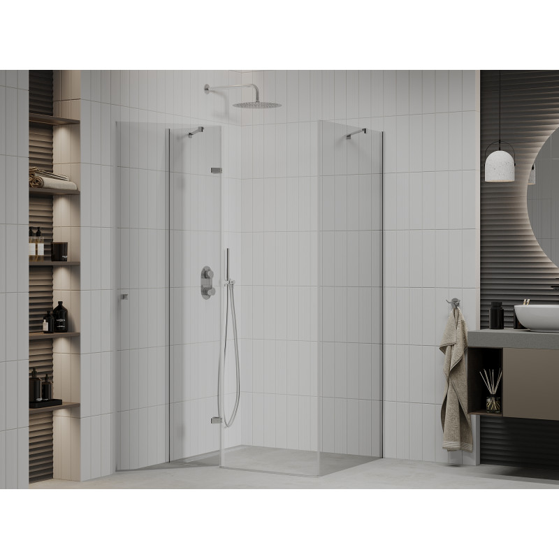 Mexen Roma плъзгаща се душ кабина 115 x 120 см, прозрачна, хром - 854-115-120-01-00