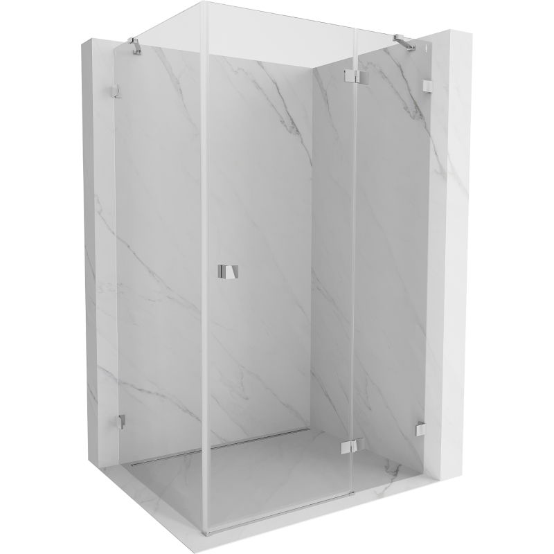 Mexen Lunar душ кабина с врата на панти дясна 85 x 80 см, прозрачна, хром - 834-085-080-01-00-P