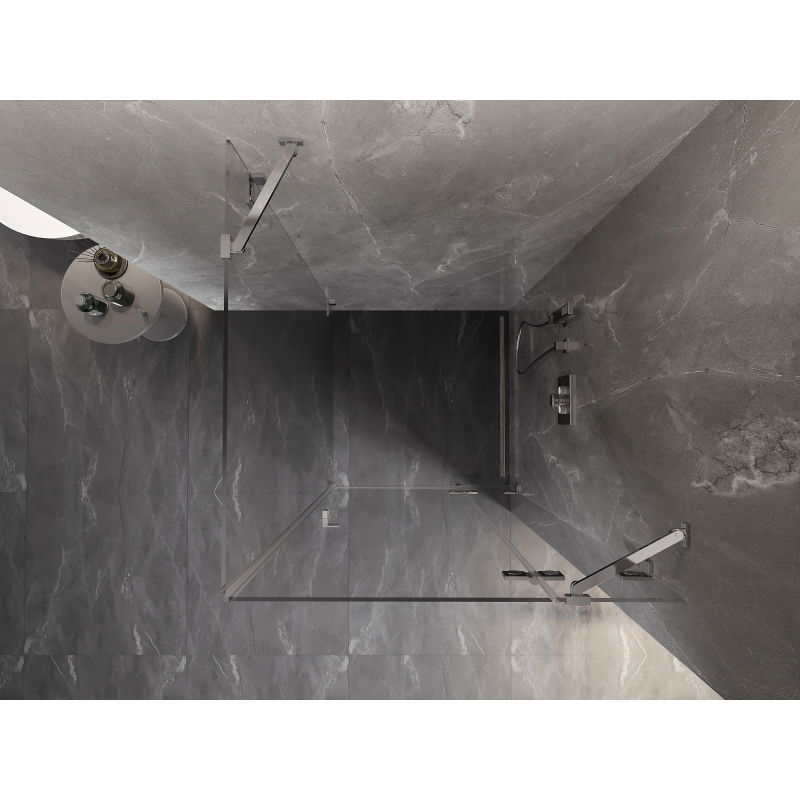 Mexen Lunar душ кабина с отваряща се врата дясна 90 x 90 см, прозрачна, хром - 834-090-090-01-00-P