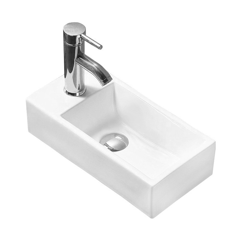 Mexen Inez дясна върху плот мивка 45 x 25 см, бяла - 21434500R
