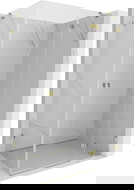 Mexen Lunar душ кабина с отваряща се врата дясна 90 x 70 см, прозрачна, злато - 834-090-070-50-00-P