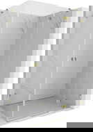 Mexen Lunar душ кабина с отваряща се врата дясна 95 x 90 см, прозрачна, златна - 834-095-090-50-00-P