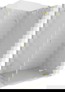 Mexen Lunar кабина за душ с врата, 80 x 70 см, прозрачна, злато матово - 834-080-070-55-00-P