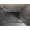 Mexen Lunar кабина за душ с отваряща се дясна врата 85 x 80 см, прозрачна, четкано злато - 834-085-080-55-00-P