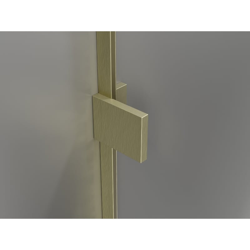 Mexen Lunar душ кабина с врата вдясно 100 x 100 см, прозрачна, златно четка - 834-100-100-55-00-P