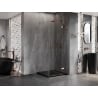 Mexen Lunar право отваряща се душ кабина 80 x 80 см, прозрачна, розово злато - 834-080-080-60-00-P